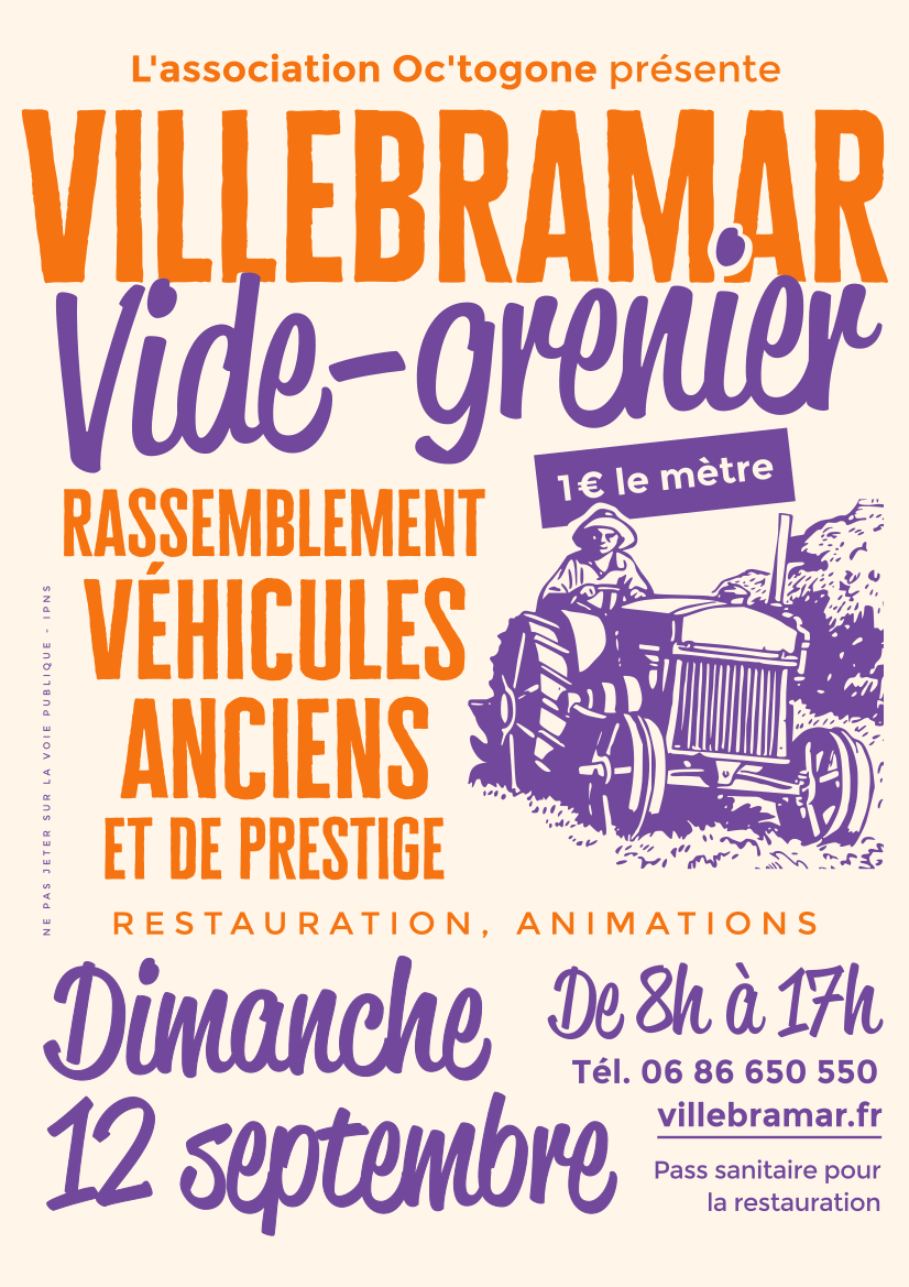 Affiche du vide-grenier Villebramar 2021